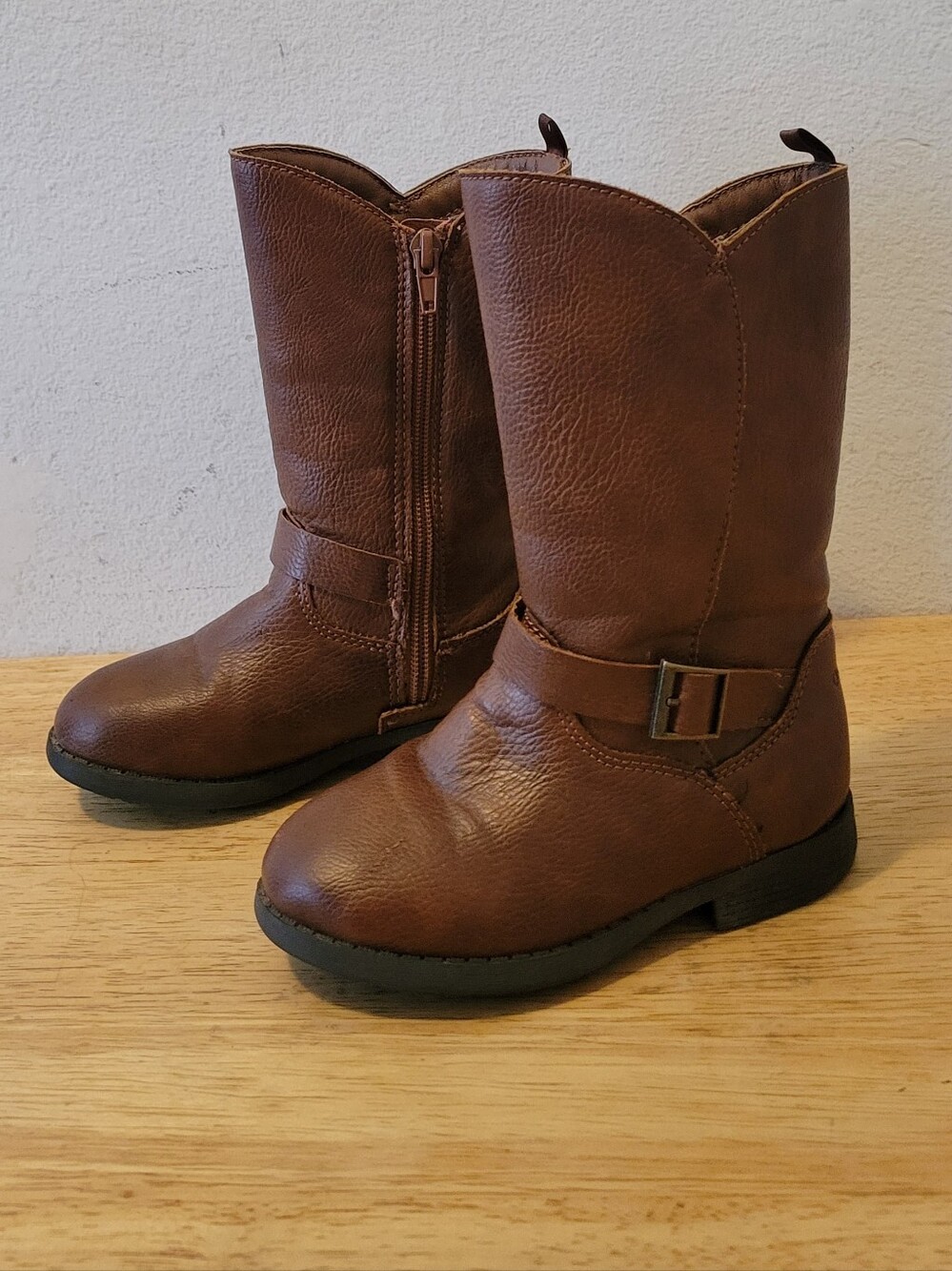 OshKosh B'gosh Brown Girls' Mid-Calf Buckle Boots